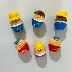 VTG 90s Toddle Tots, Chunky People Toy, 6pc (set 2)